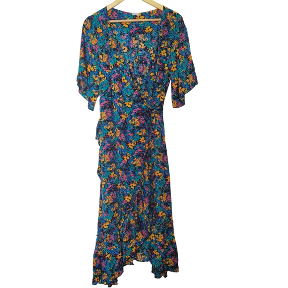 Silk & Salt Journey Flower Maxi Wrap Dress Size XL - Picture 5 of 16